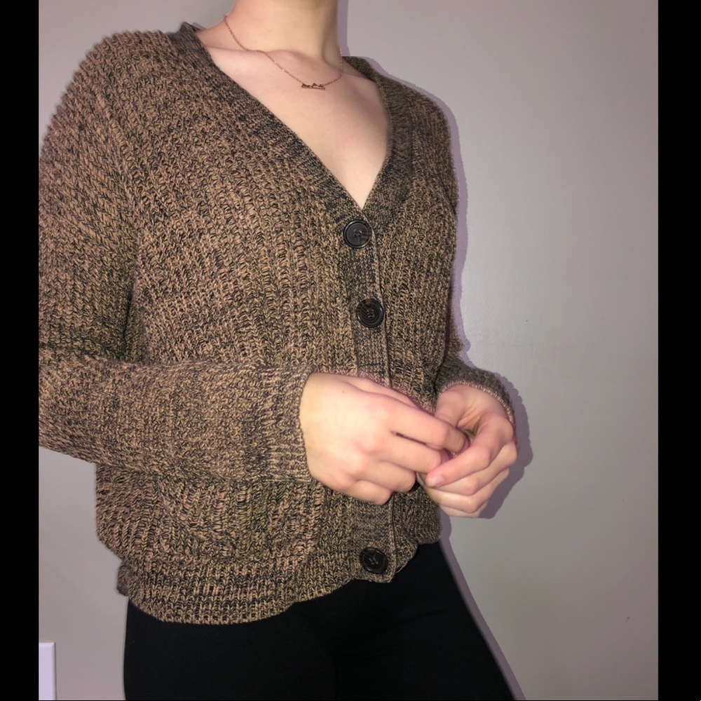 FOREVER 21 BUTTON UP SWEATER